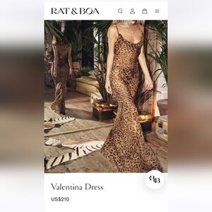 Rat and Boa leopard print Valentina dress